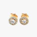 Yellow gold studs