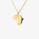 Africa Map pendant in gold
