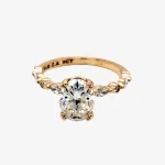 Gold 2ct oval solitair ring