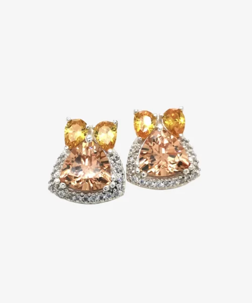 Champagne trillion collection earrings
