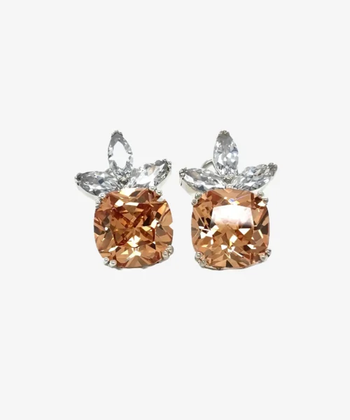 champaigne earrings Cushion and Marquise cut